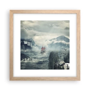 Affiche dans un chêne clair - Poster - Dans l'eau magique - 30x30 cm