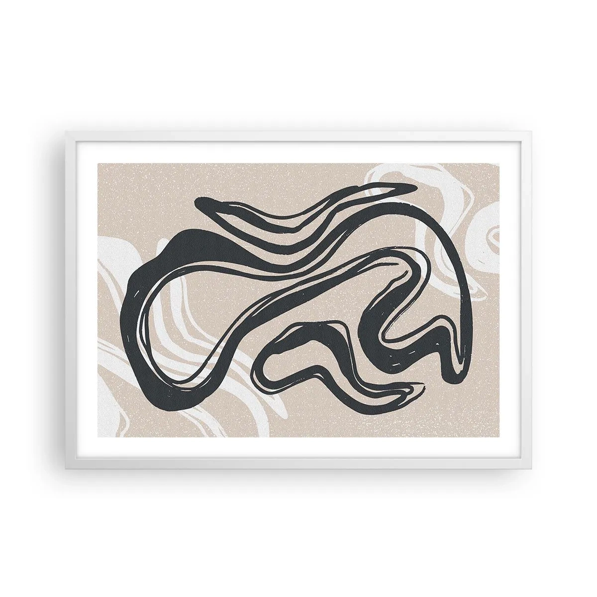 Affiche dans un cadre blanc - Poster - Expression multipliée - 70x50 cm