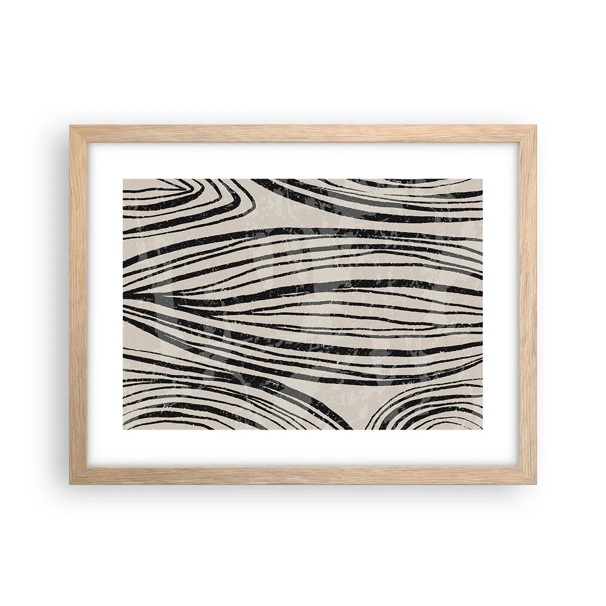 Affiche dans un chêne clair - Poster - Ligne de marécage - 40x30 cm