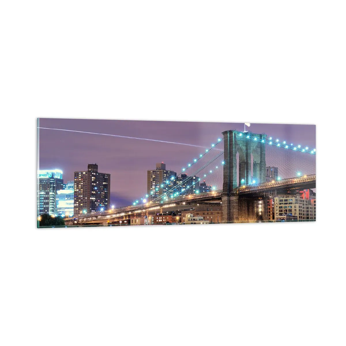 Impression sur verre - Image sur verre - Depuis de nombreuses années le pont de Brooklyn - 90x30 cm