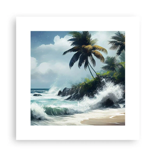 Affiche - Poster - Sur une côte tropicale - 30x30 cm