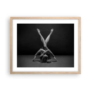 Affiche dans un chêne clair - Poster - Géométrie de la nudité - 50x40 cm