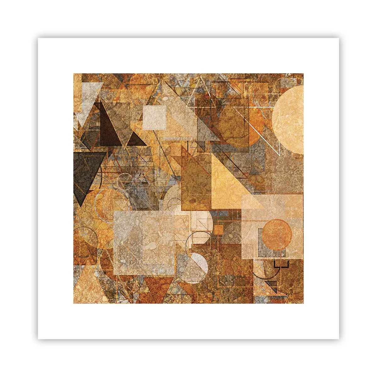 Affiche - Poster - Étude cubique de marron - 30x30 cm