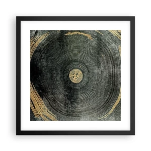 Affiche dans un cadre noir - Poster - Changement et persistance - 40x40 cm