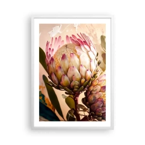 Affiche dans un cadre blanc - Poster - Tendrement embrassé - 50x70 cm