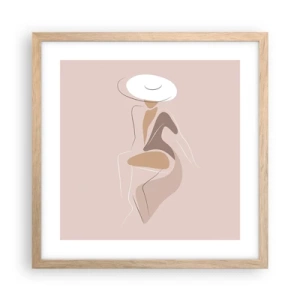 Affiche dans un chêne clair - Poster - Être une dame - 40x40 cm