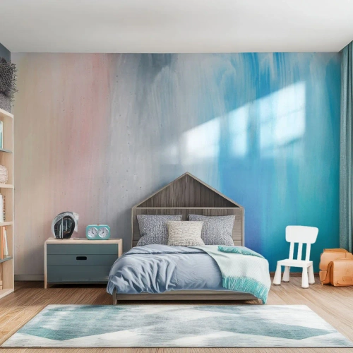 Papier Peint Photo Premium Canvas - Éléments : air - Abstraction, Morceau, Pastel - 350x256 cm