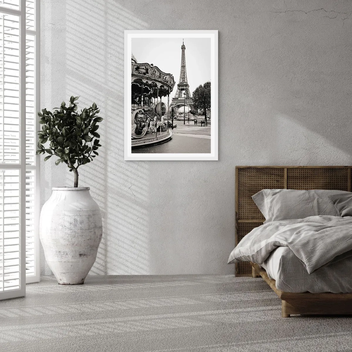 Affiche dans un cadre blanc - Poster - Aussi amusant, ce n'est qu'à Paris - 50x70 cm