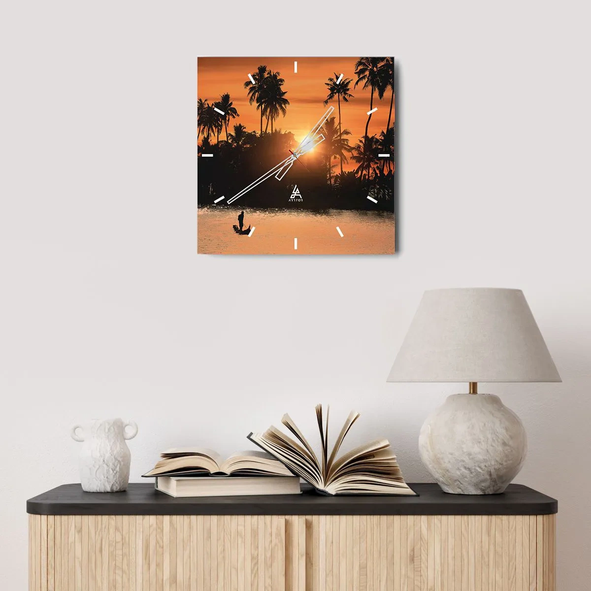 Horloge murale - Pendule murale - Il est temps de se détendre - 30x30 cm