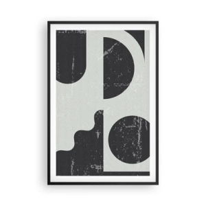 Affiche dans un cadre noir - Poster - Composition dessus et dessous - 61x91 cm