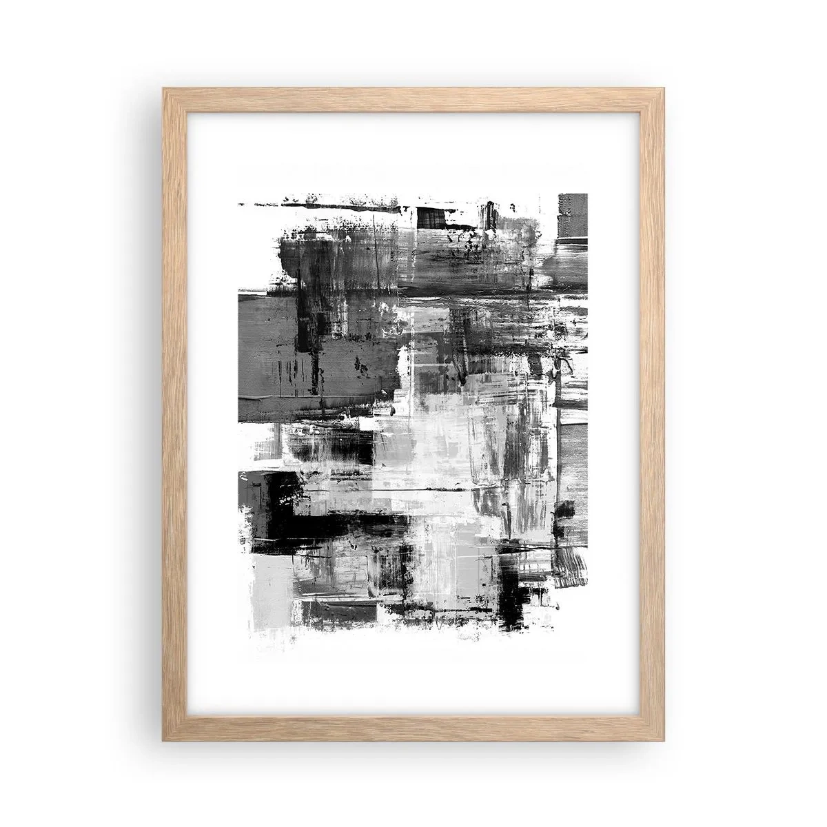 Affiche dans un chêne clair - Poster - Le gris est beau - 30x40 cm