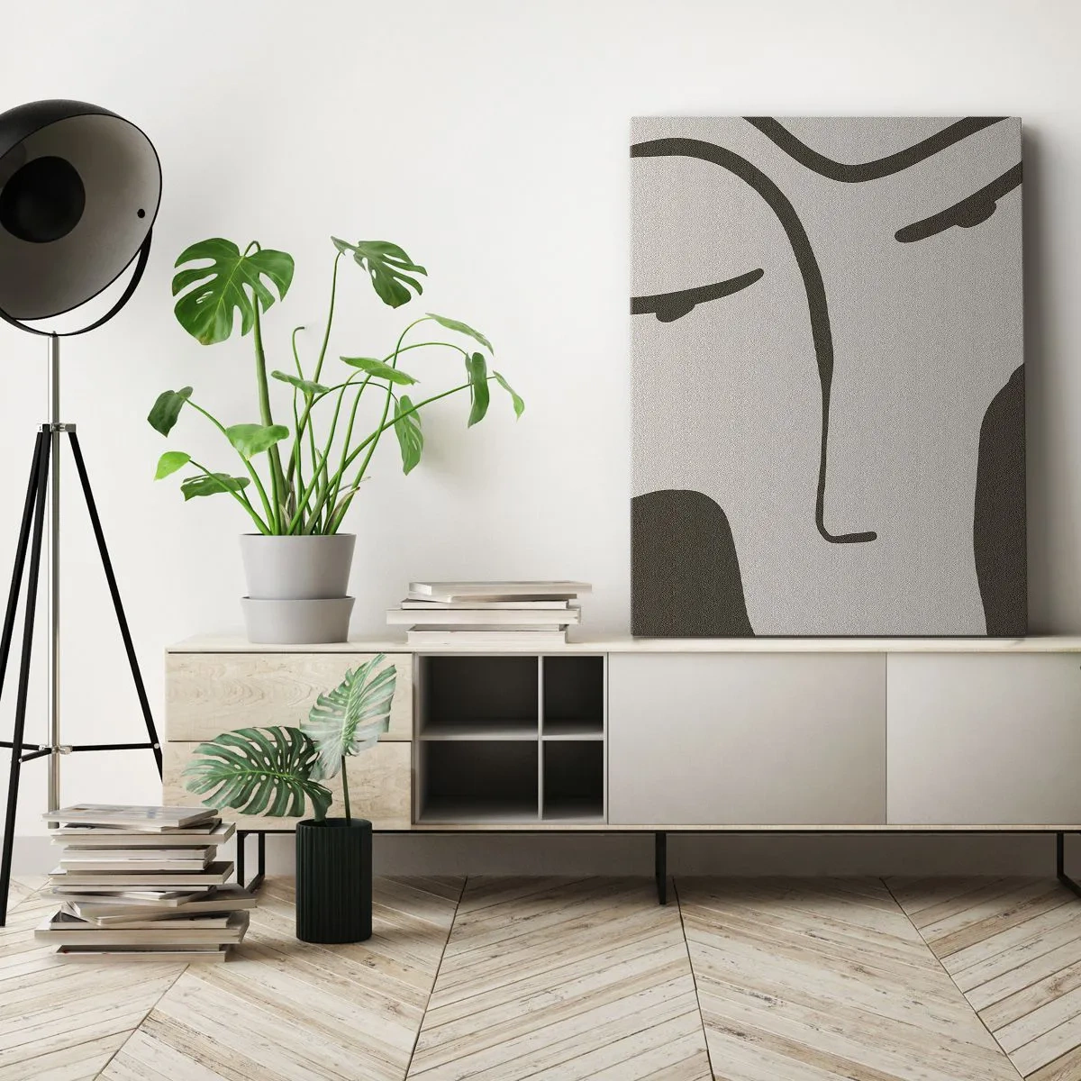 Impression sur toile - Image sur toile - Comme un tableau de Modigliani - 65x120 cm