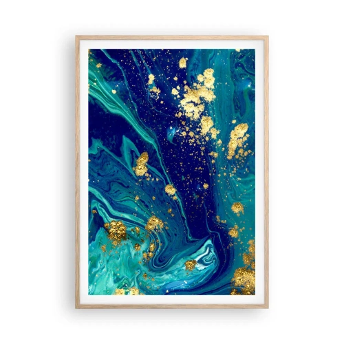 Affiche dans un chêne clair - Poster - Les pétales du soleil - 70x100 cm