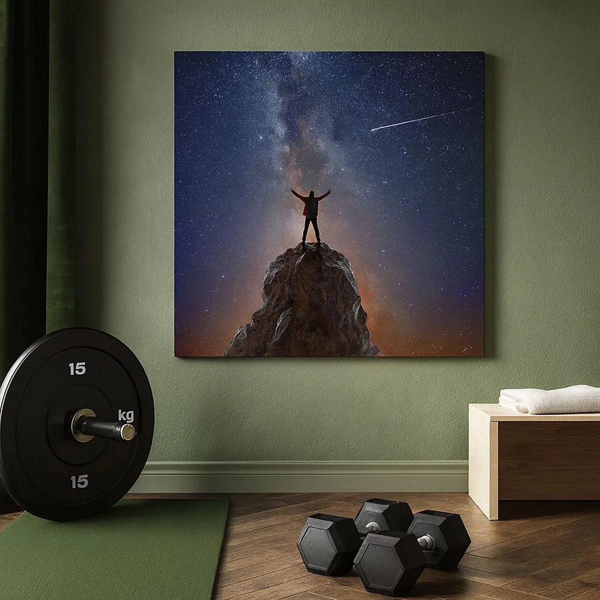 Impression sur toile - Image sur toile - Le force est avec moi! - 30x30 cm