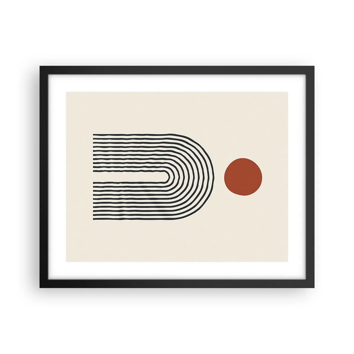 Affiche dans un cadre noir - Poster - Le magnétisme des formes et des couleurs - 50x40 cm