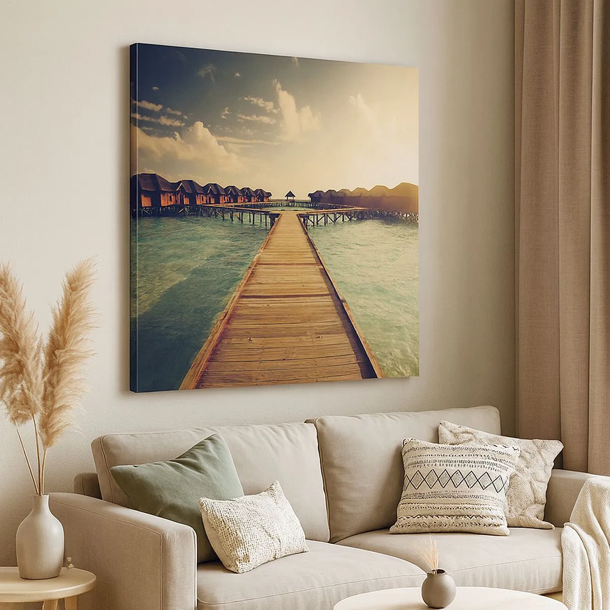 Impression sur toile - Image sur toile - Invitation chaleureuse - 30x30 cm