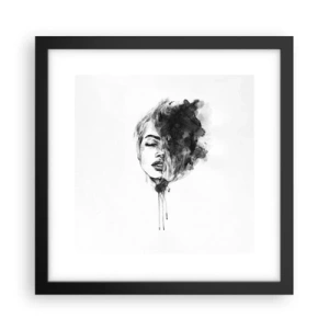 Affiche dans un cadre noir - Poster - De quoi rêve la fille - 30x30 cm