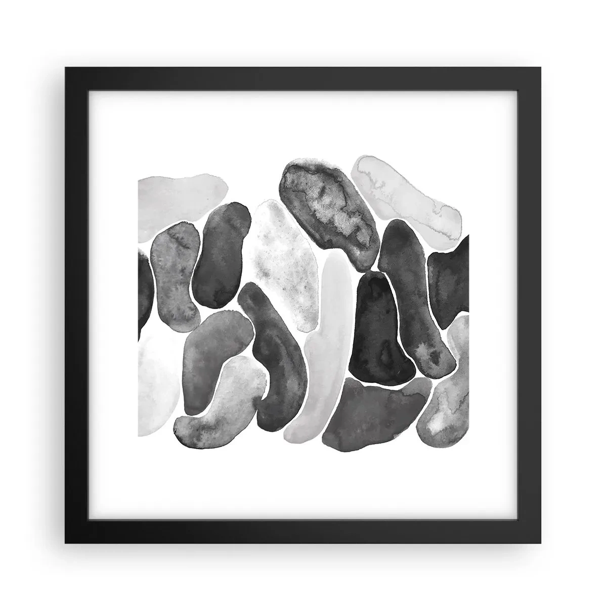 Affiche dans un cadre noir - Poster - Abstraction rocheuse - 30x30 cm