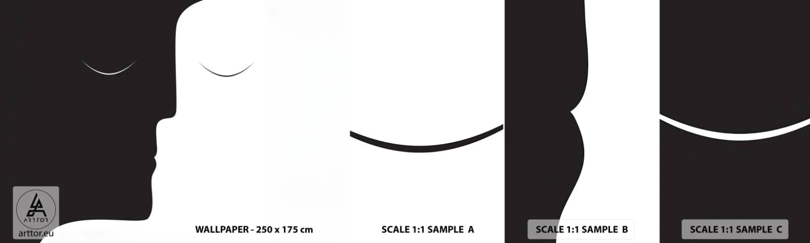 Échantillon De Papier Peint Standard Eco - Unité des contraires - Personnes, Couple, Morceau - 100x30 cm