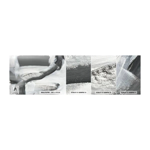 Échantillon de Papier Peint Autocollant Deluxe Sticker - Un geste décisif - Morceau, Peinture, Mazance - 100x30 cm