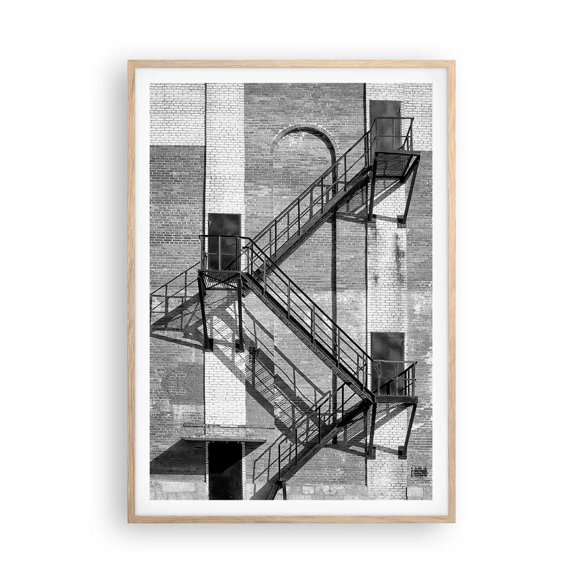 Affiche dans un chêne clair - Poster - Style industriel - 70x100 cm