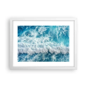 Affiche dans un cadre blanc - Poster - Joyeusement et en sautant - 40x30 cm