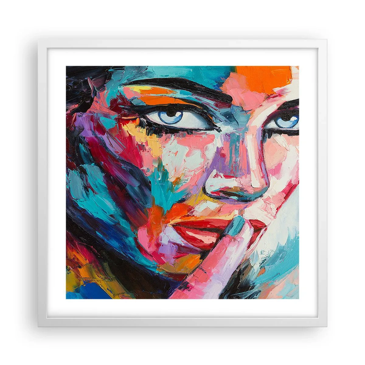 Affiche dans un cadre blanc - Poster - Notre premier secret - 50x50 cm