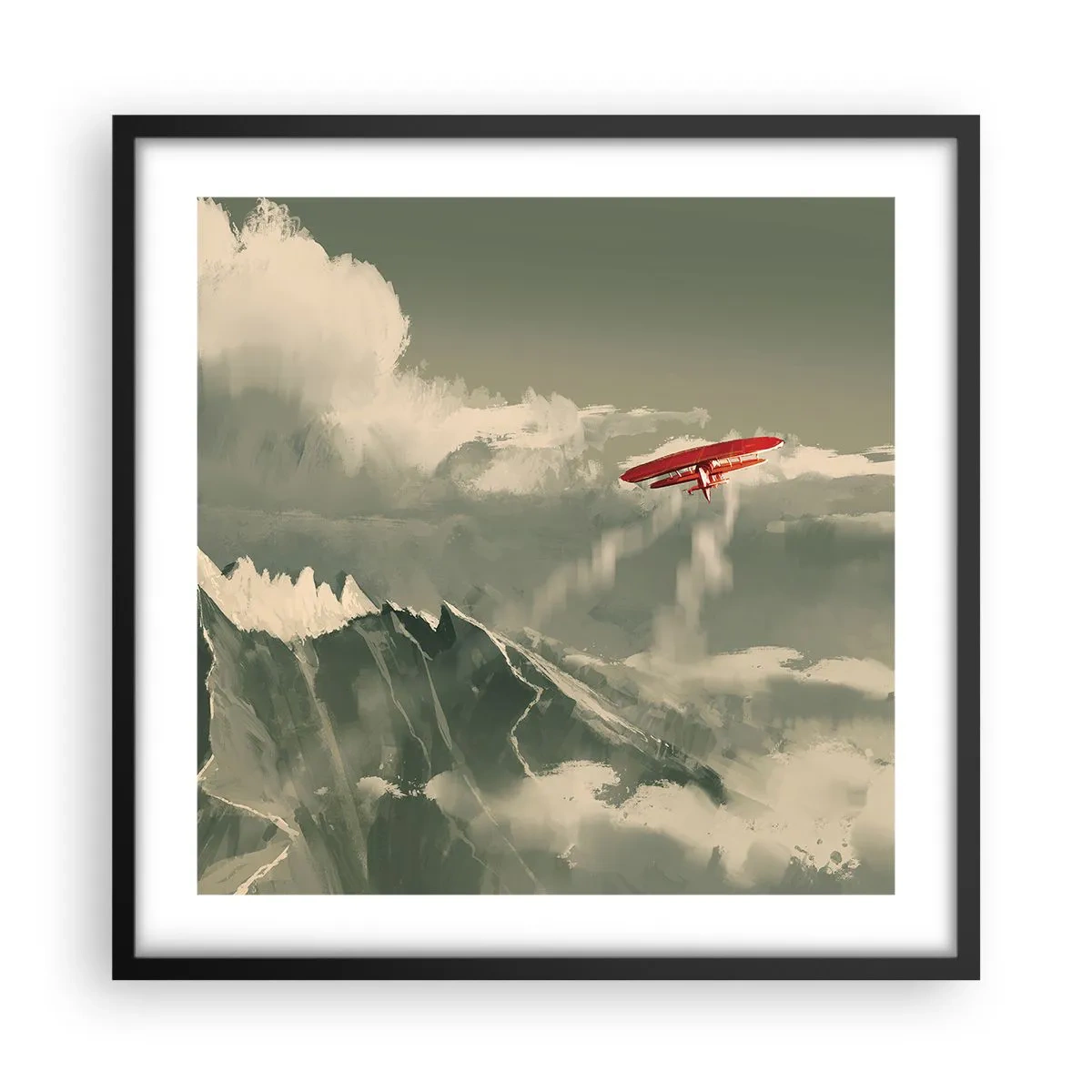 Affiche dans un cadre noir - Poster - Pionnier intrépide - 50x50 cm