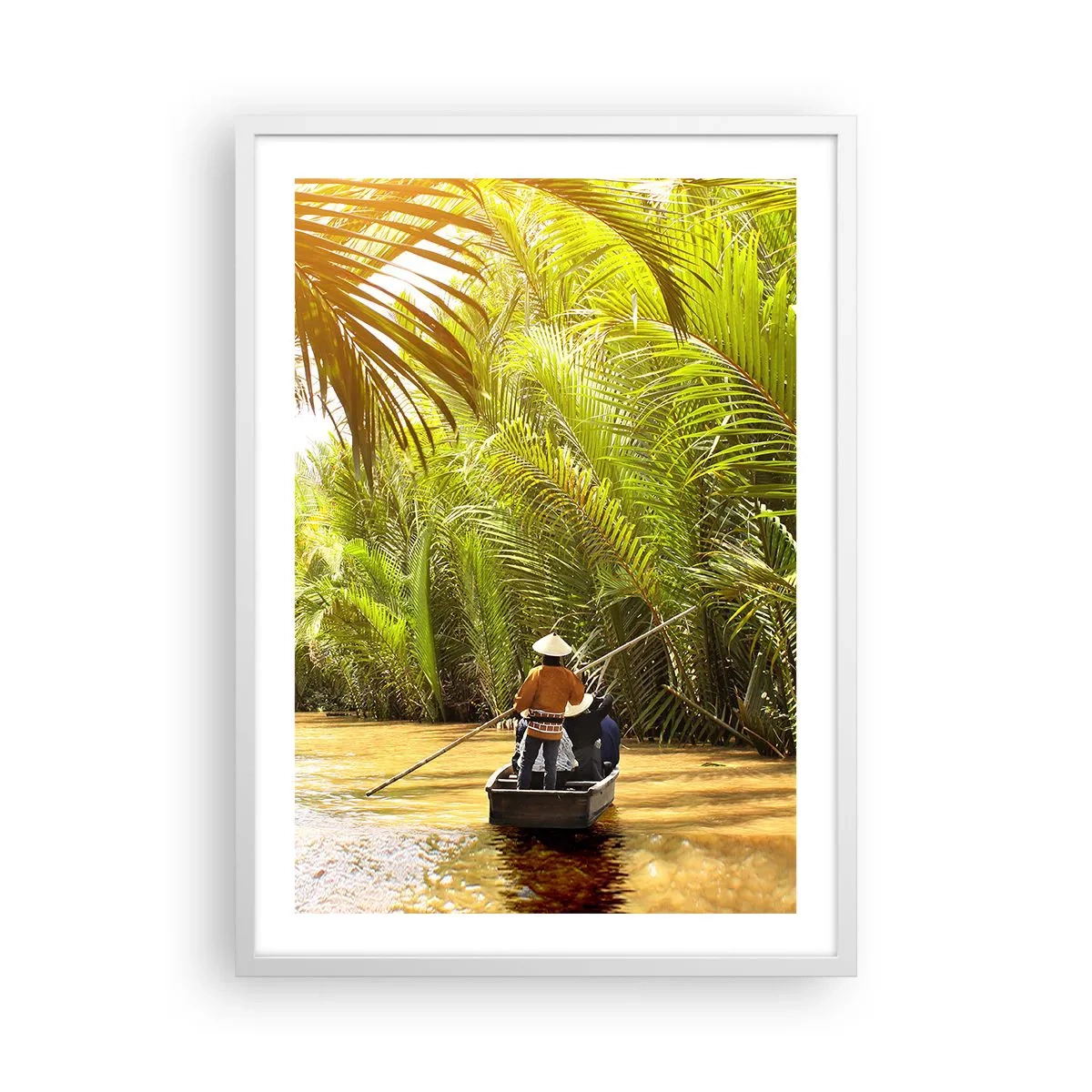 Affiche dans un cadre blanc - Poster - Ravin de palmier - 50x70 cm