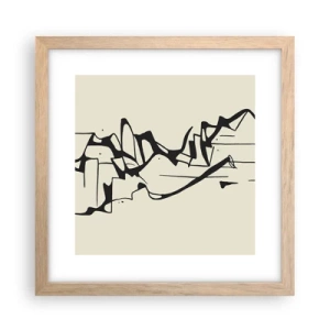 Affiche dans un chêne clair - Poster - Peut-être un paysage - 30x30 cm