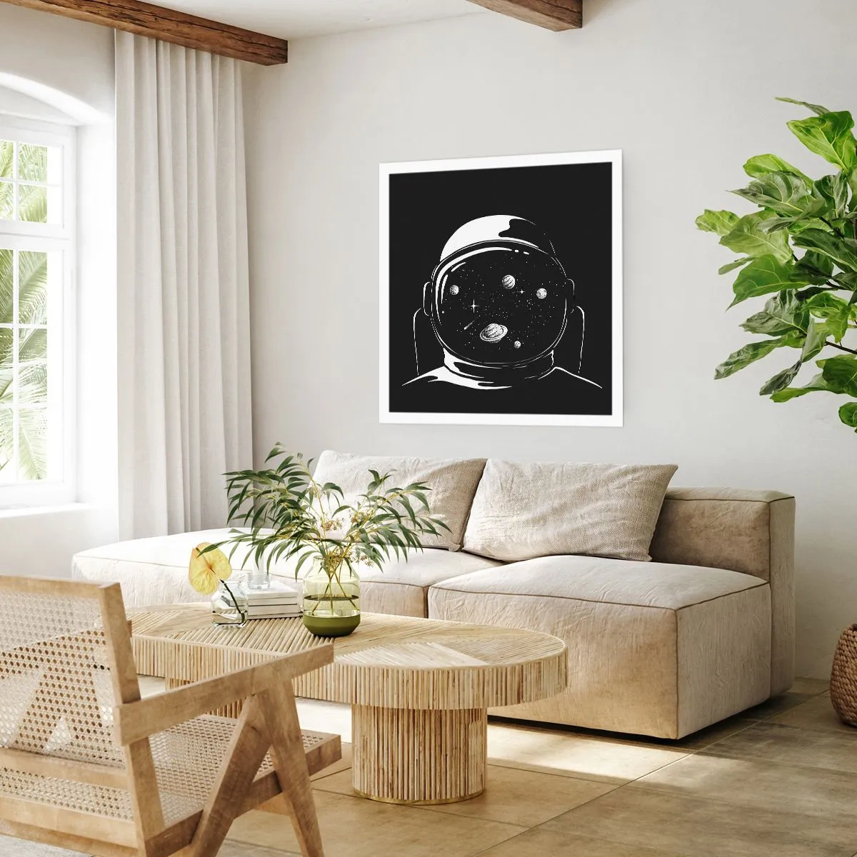 Affiche - Poster - Sympa la vue - 50x50 cm