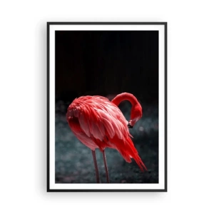 Affiche dans un cadre noir - Poster - Poème cramoisi de la nature - 70x100 cm