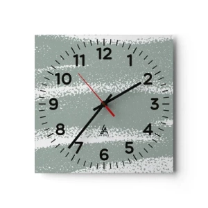 Horloge murale - Pendule murale - Abstraction dans un climat hivernal - 30x30 cm