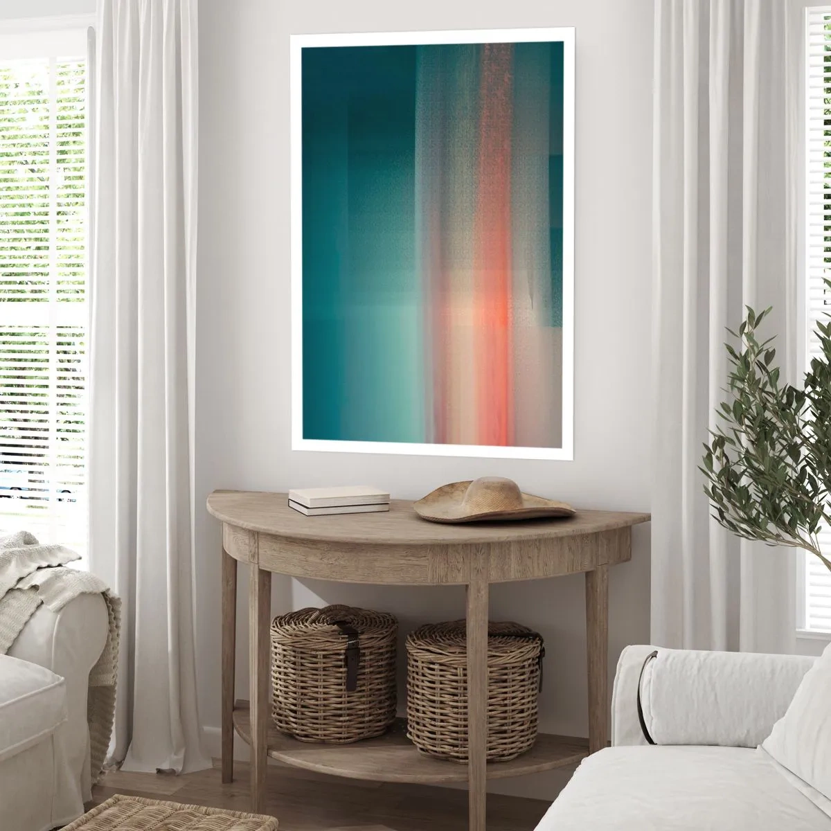 Affiche - Poster - Résumé : vagues de lumière - 40x50 cm