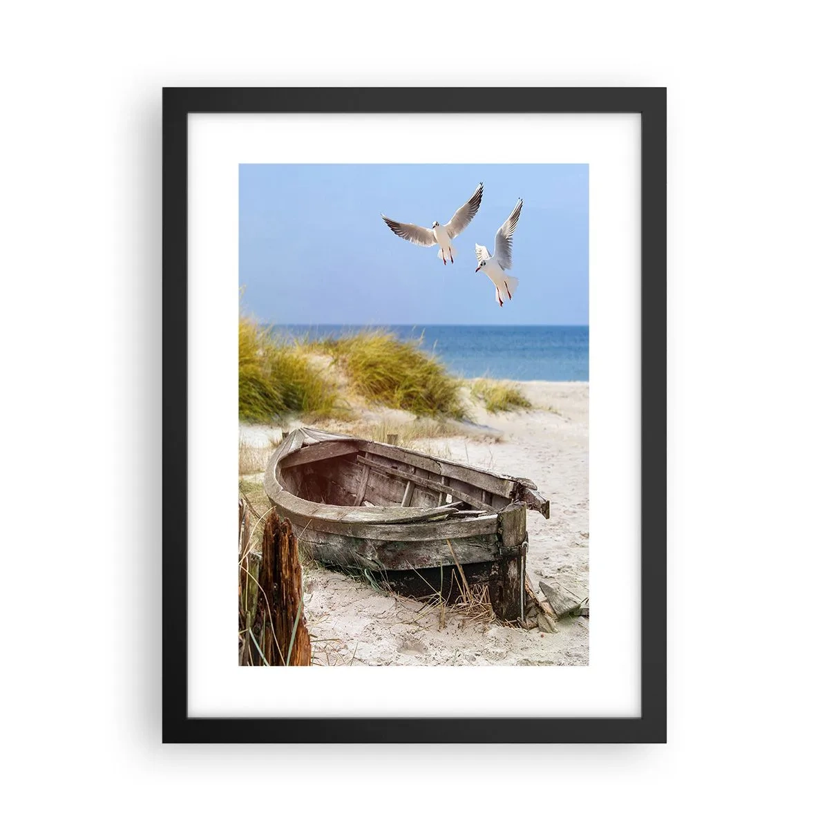 Affiche dans un cadre noir - Poster - Bain de vent - 30x40 cm