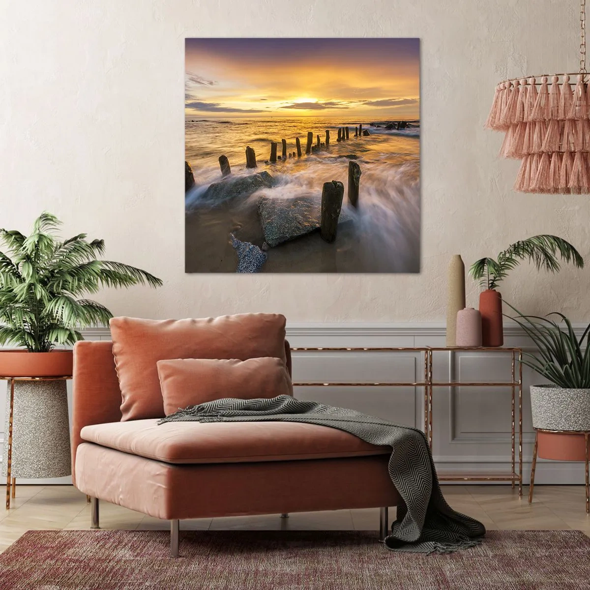 Impression sur toile - Image sur toile - La beauté brute de la mer Baltique - 60x60 cm