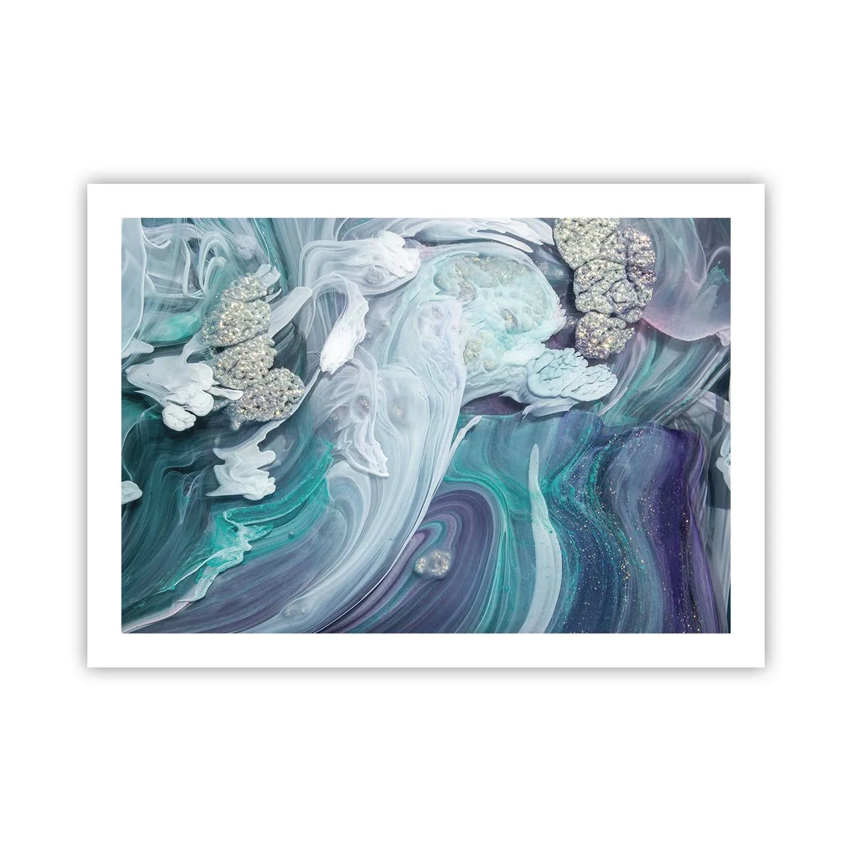 Affiche - Poster - Courants bleus - 70x50 cm