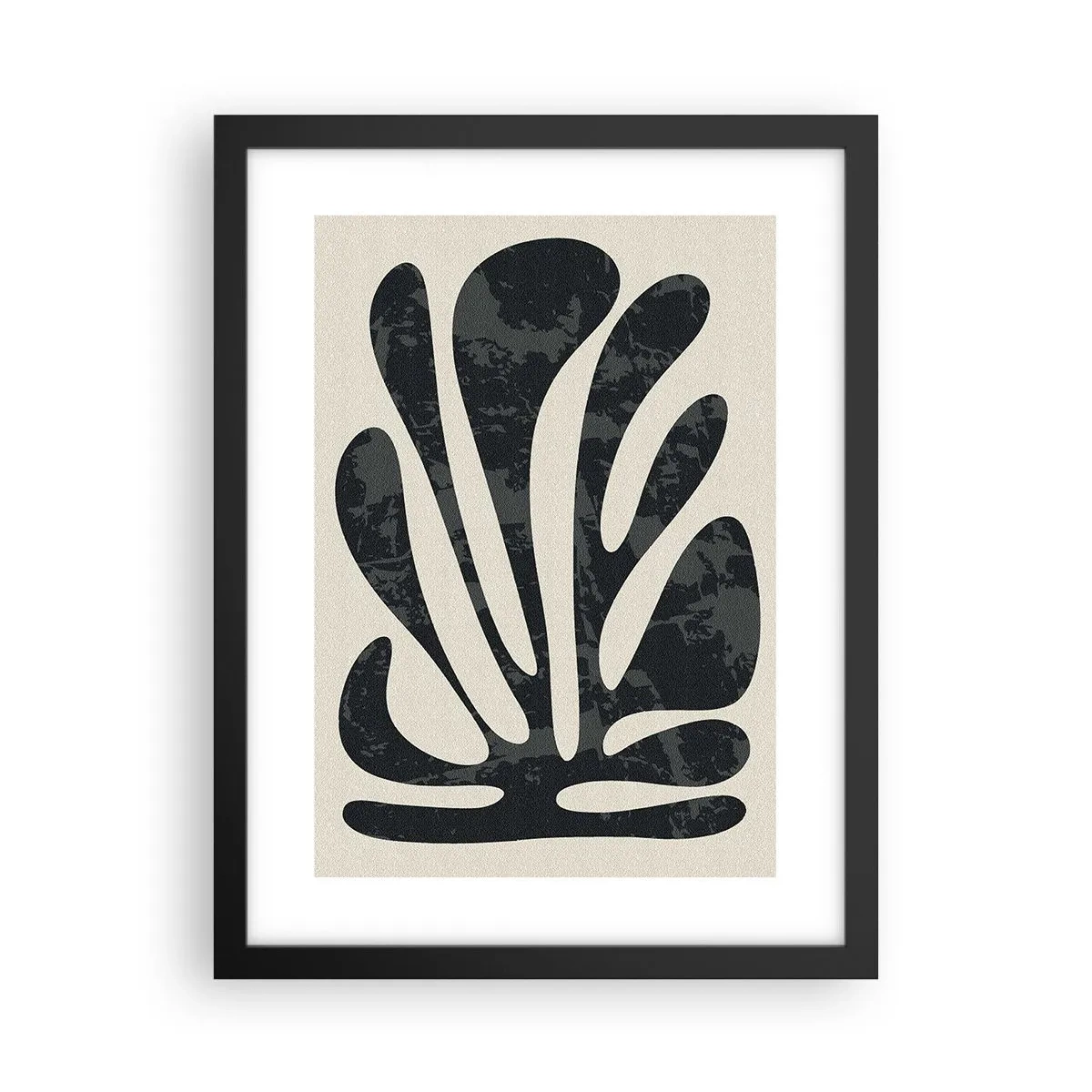 Affiche dans un cadre noir - Poster - Abstraction à plusieurs doigts - 30x40 cm