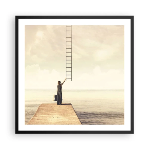 Affiche dans un cadre noir - Poster - Voyage magique - 60x60 cm