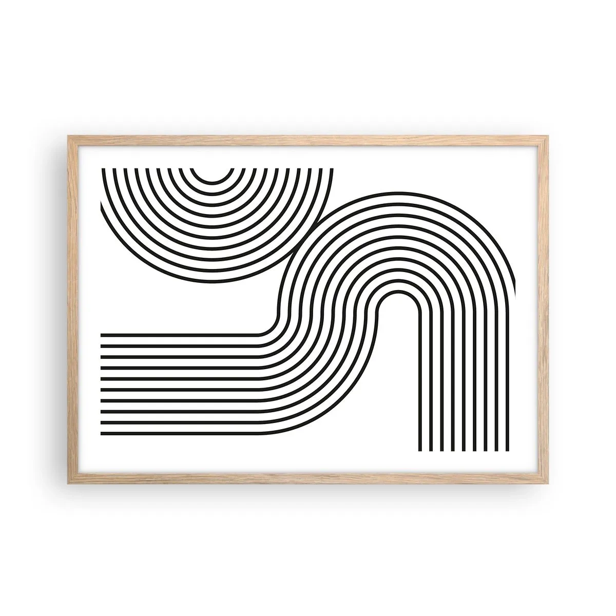 Affiche dans un chêne clair - Poster - En plein virage - 70x50 cm