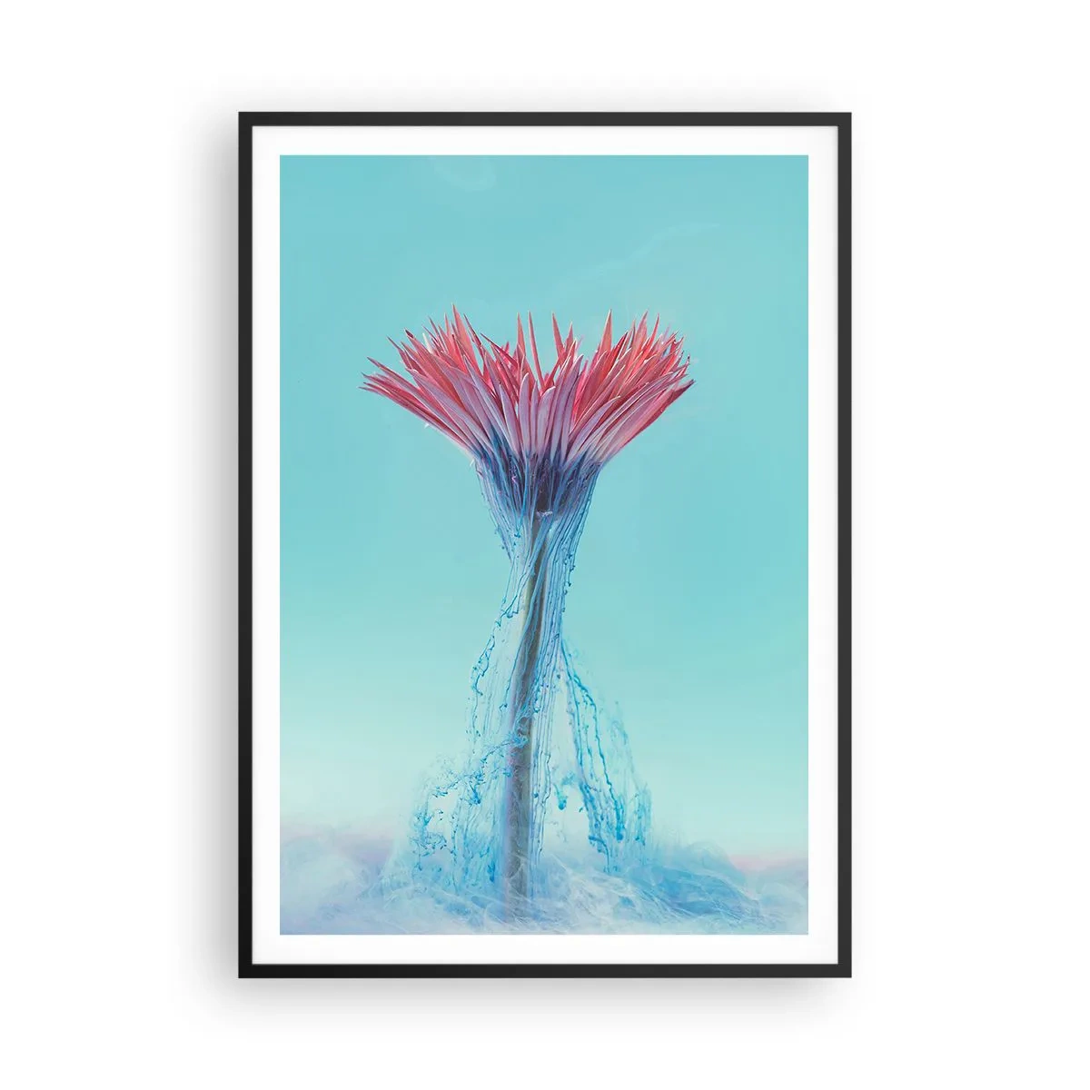 Affiche dans un cadre noir - Poster - Dans une étreinte vivifiante - 70x100 cm