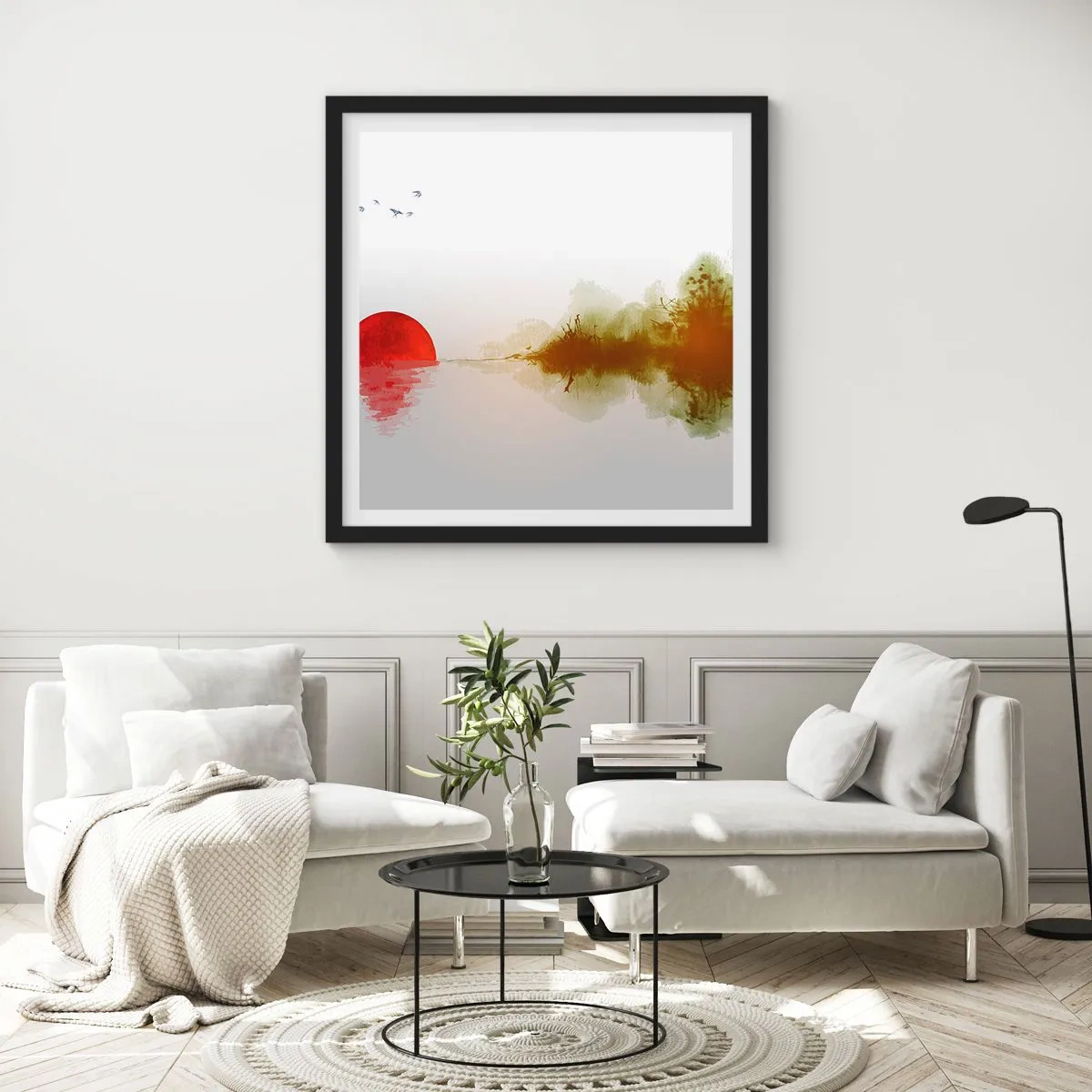 Affiche dans un cadre noir - Poster - Une promesse de paix - 50x50 cm