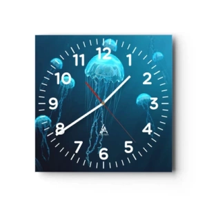 Horloge murale - Pendule murale - Danse océanique - 40x40 cm