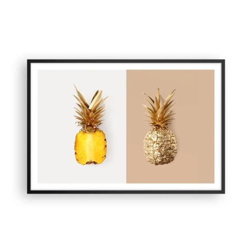 Affiche dans un cadre noir - Poster - Ananas pour nous - 91x61 cm