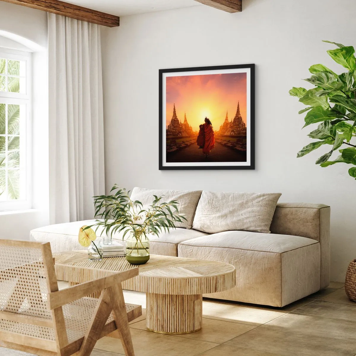 Affiche dans un cadre noir - Poster - En paix pour l'éternité - 50x50 cm