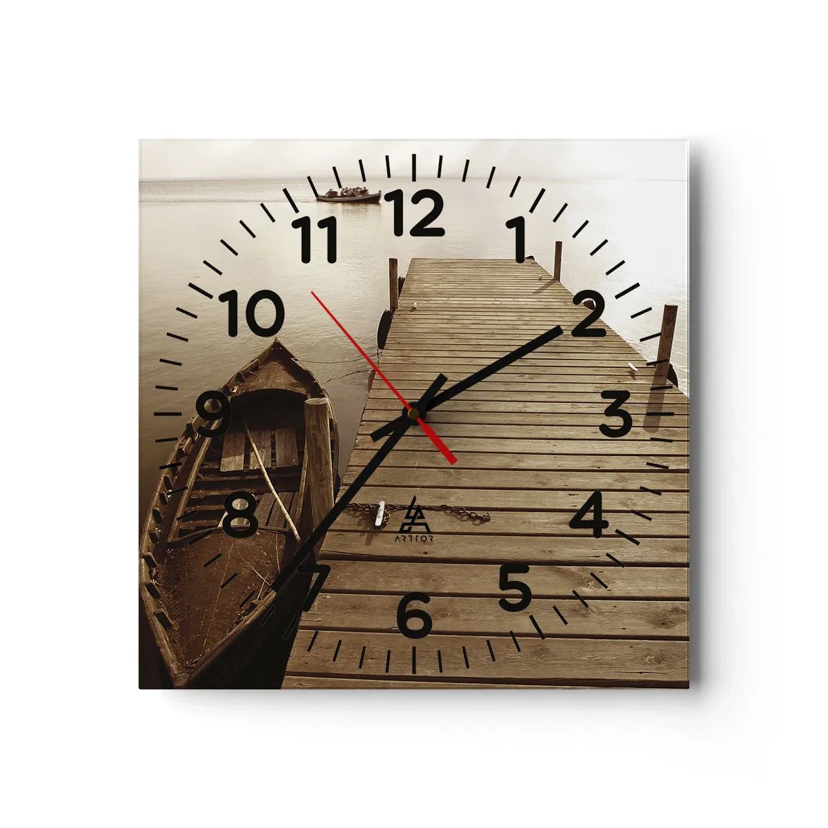 Horloge murale - Pendule murale - Le grand silence - 30x30 cm