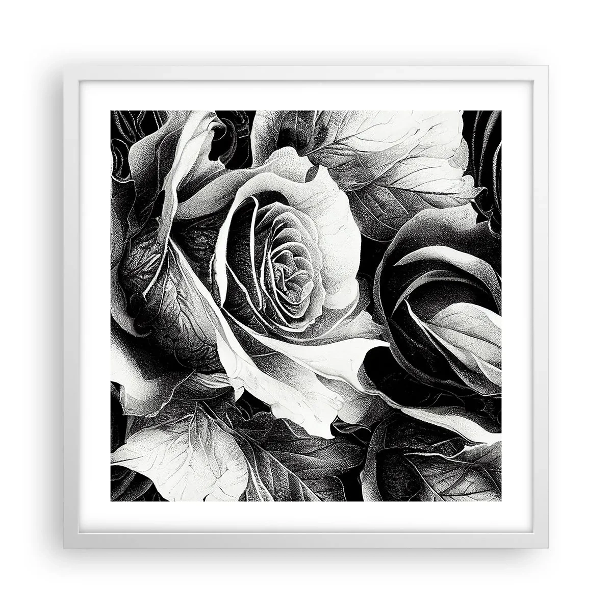 Affiche dans un cadre blanc - Poster - Toujours une reine - 50x50 cm