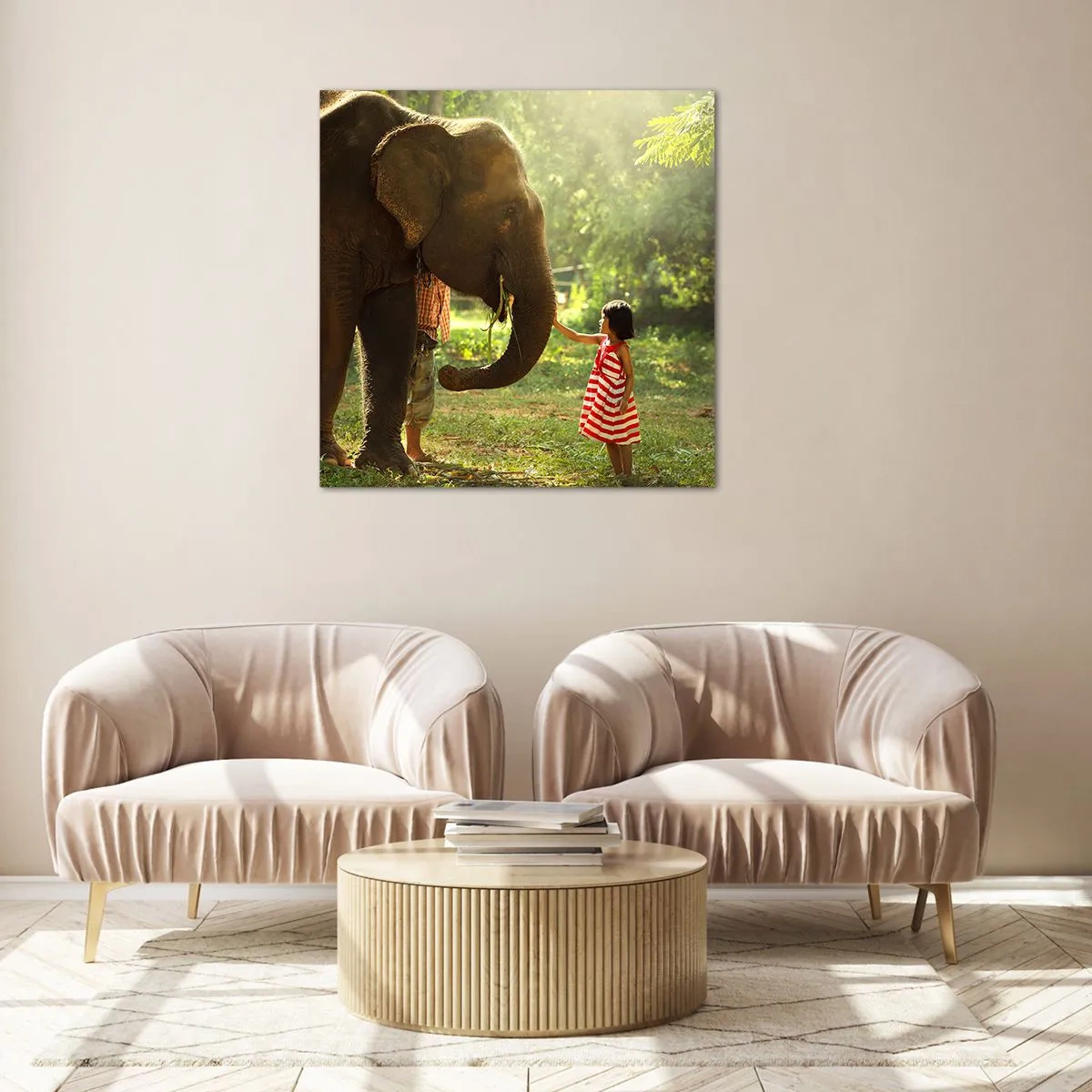 Impression sur verre - Image sur verre - La force de l'amitié - 30x30 cm