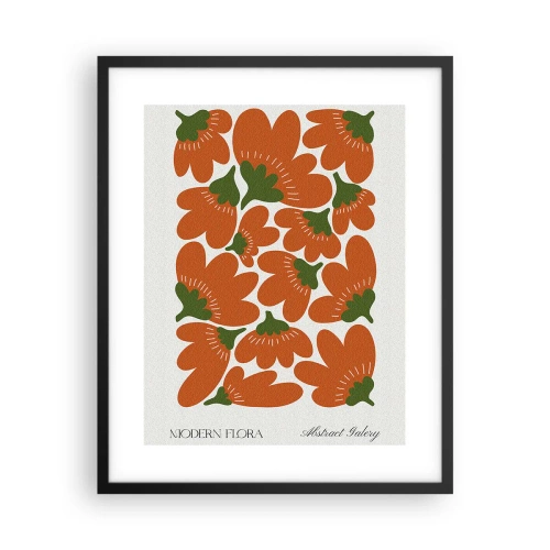 Affiche dans un cadre noir - Poster - La vie des fleurs - 40x50 cm