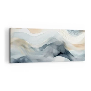 Impression sur toile - Image sur toile - Abstraction enneigée et brumeuse - 100x40 cm